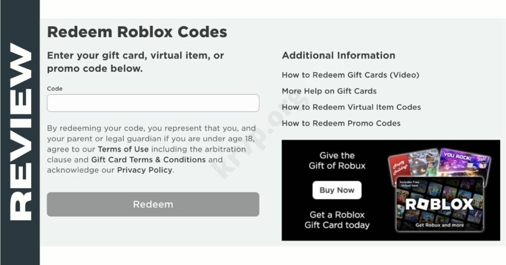 Roblox.com/Redeem Robux Codes - Gift Cards, Rewards!